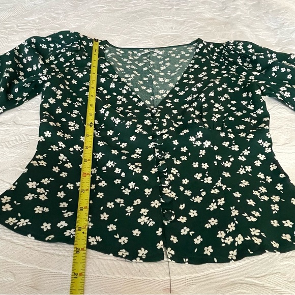 Reformation Nell Floral V-Neck Blouse Size S - Picture 11 of 14
